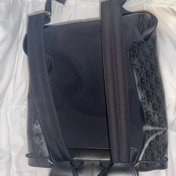 NEW DIOR BLACK LEATHER BACKPACK - Picture 3 of 7